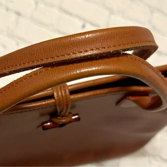 Longchamp Brown Leather Roseau Bag - Bamboo Front Clasp - Picture 3 of 14